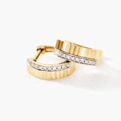 Histoire d'Or Créoles Mack Or Jaune Diamant Clearance