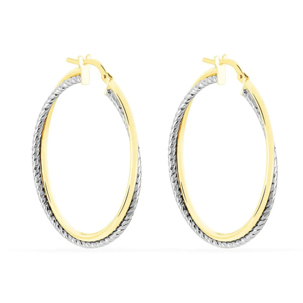 Histoire d'Or Créoles Maelia Or Bicolore Discount