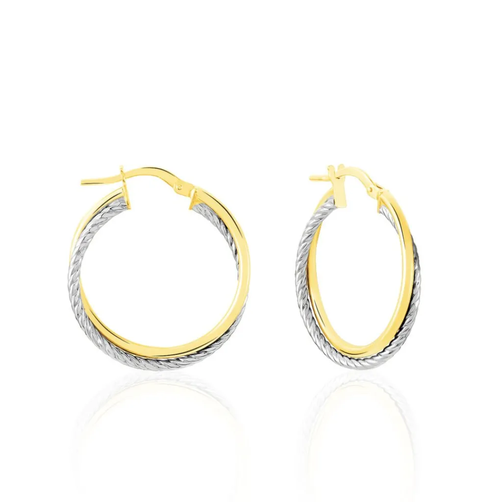 Histoire d'Or Créoles Maelia Or Bicolore Hot