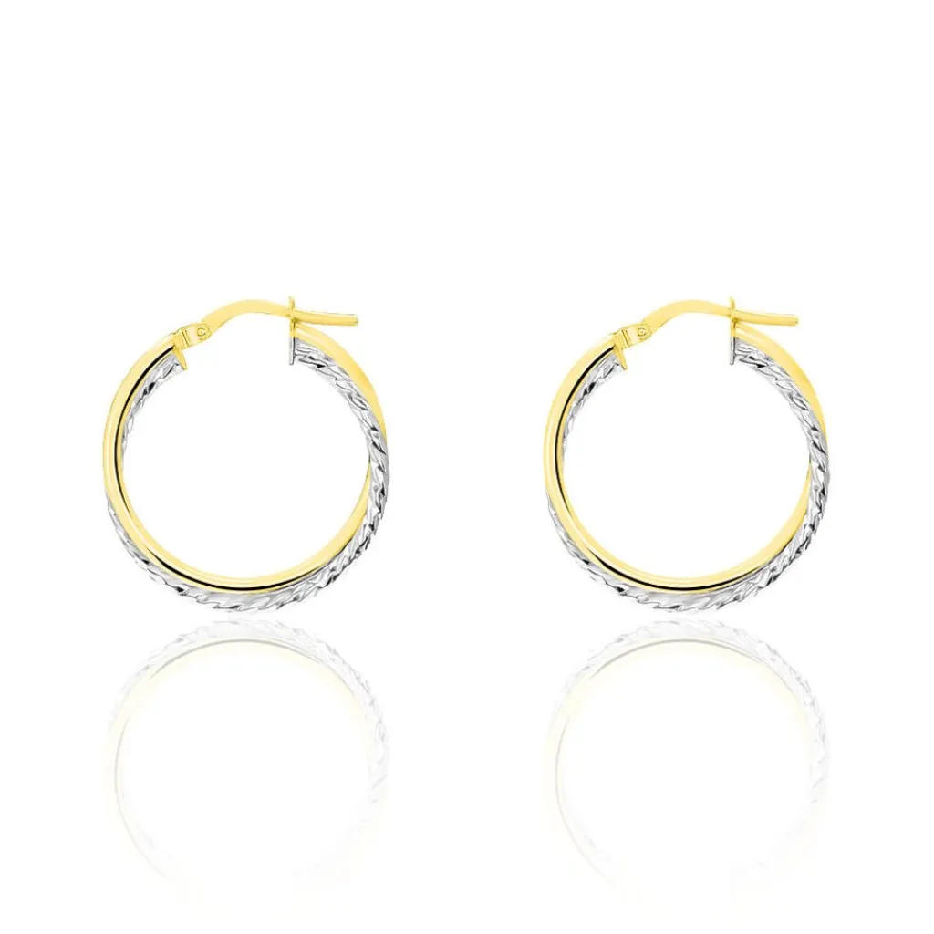 Histoire d'Or Créoles Maelia Or Bicolore Hot