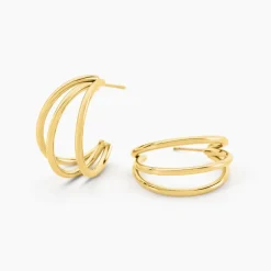 Histoire d'Or Créoles Maia Acier Doré Hot