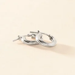 Histoire d'Or Créoles Maia Argent Blanc