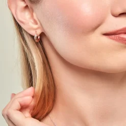 Histoire d'Or Créoles Maia Argent Rose Hot