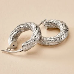 Histoire d'Or Créoles Manon Argent Blanc Sale