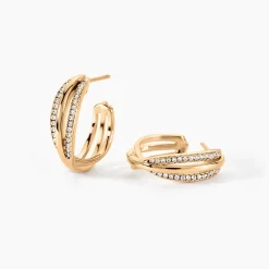 Histoire d'Or Créoles Marceline Rondes Plaqué Or Jaune Oxyde De Zirconium Discount