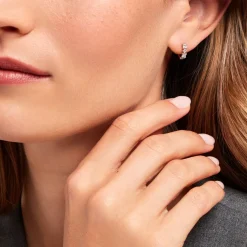 Histoire d'Or Créoles Marquis Or Blanc Oxyde De Zirconium Best