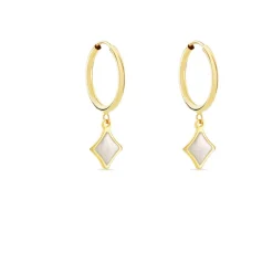 Histoire d'Or Créoles Marvella Or Jaune Nacre or jaune nacre blanc