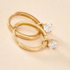 Histoire d'Or Créoles Massimo Or Jaune Oxyde De Zirconium Discount