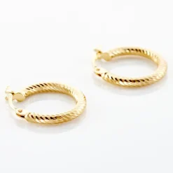 Histoire d'Or Créoles Merraine Or Jaune Clearance