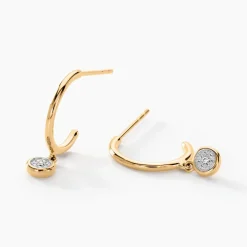 Histoire d'Or Créoles Mon 1er Diamant Or Jaune Diamant Hot