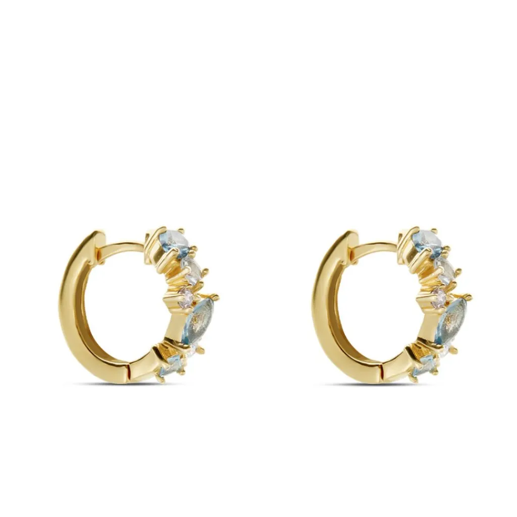 Histoire d'Or Créoles More Plaqué Or Jaune Pierre Artificielle Online