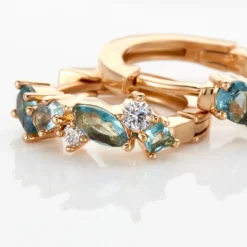 Histoire d'Or Créoles More Plaqué Or Jaune Pierre Artificielle Online