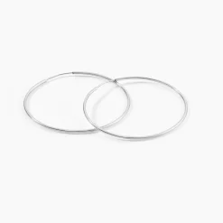 Histoire d'Or Créoles Muses Flexibles Or Blanc