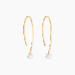 Histoire d'Or Créoles Nekoda Or Jaune Perle De Culture Clearance