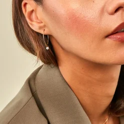 Histoire d'Or Créoles Nekoda Or Jaune Perle De Culture Clearance