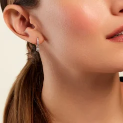 Histoire d'Or Créoles Ninette Argent Blanc Oxyde De Zirconium Best