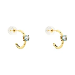 Histoire d'Or Créoles Nottingham Or Jaune Topaze or jaune topaze bleu sky Sale