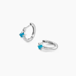 Histoire d'Or Créoles Ocean Argent Blanc Turquoise argent blanc turquoise bleu Sale