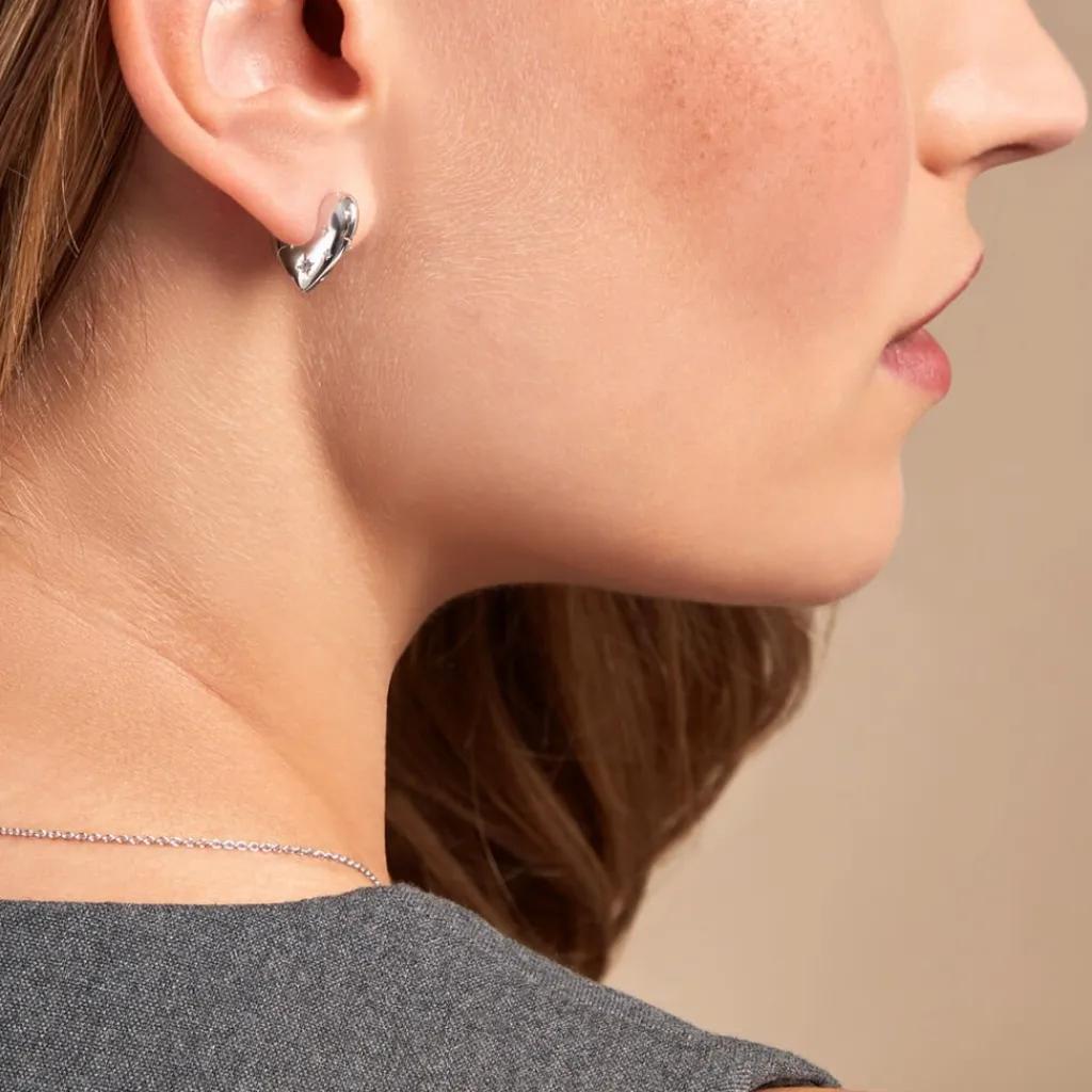 Histoire d'Or Créoles Ocean De Zirconium argent blanc oxyde