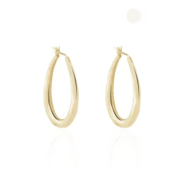 Histoire d'Or Créoles Olivia Ovale Plaqué Or Jaune Online