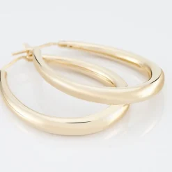 Histoire d'Or Créoles Olivia Ovale Plaqué Or Jaune Online