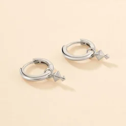 Histoire d'Or Créoles Olmos Argent Blanc Outlet