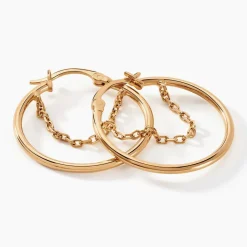 Histoire d'Or Créoles Omnia Plaqué Or Doré Hot