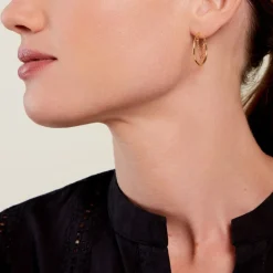 Histoire d'Or Créoles Omnia Plaqué Or Doré Hot