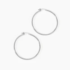 Histoire d'Or Créoles Or Blanc Rond Sale