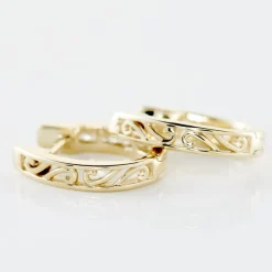 Histoire d'Or Créoles Or Jaune Aaren Diamants New