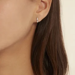 Histoire d'Or Créoles Or Jaune Aaren Diamants New