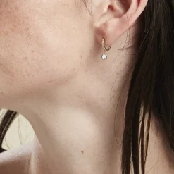 Histoire d'Or Créoles Or Jaune Arielle Oxyde De Zirconium Outlet