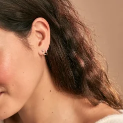 Histoire d'Or Créoles Or Jaune Cosmo Oxydes De Zirconium Clearance