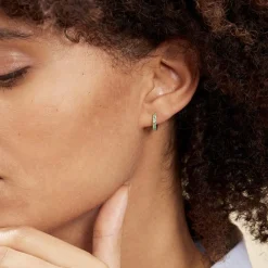 Histoire d'Or Créoles Or Jaune Killian Emeraudes or jaune emeraude