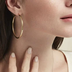 Histoire d'Or Créoles Or Jaune Rond New