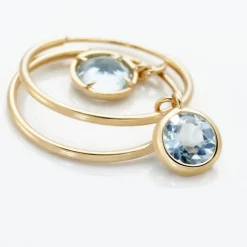 Histoire d'Or Créoles Or Jaune Topaze Azur or jaune topaze bleu Outlet