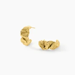 Histoire d'Or Créoles Organic Acier Jaune Sale