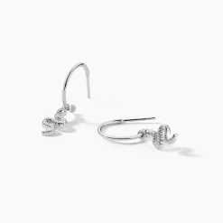 Histoire d'Or Créoles Oria Argent Blanc Sale