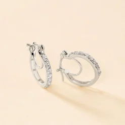 Histoire d'Or Créoles Pasha Argent Blanc Oxyde De Zirconium Best