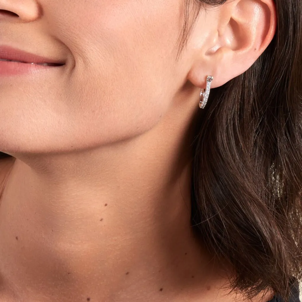 Histoire d'Or Créoles Pasha Argent Blanc Oxyde De Zirconium Best