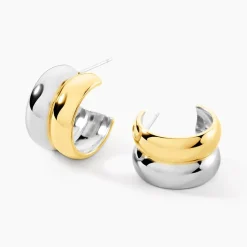 Histoire d'Or Créoles Perfect Match Acier Bicolore Sale