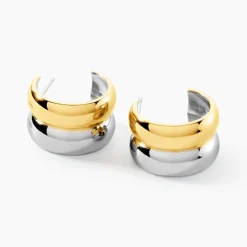 Histoire d'Or Créoles Perfect Match Acier Bicolore Sale