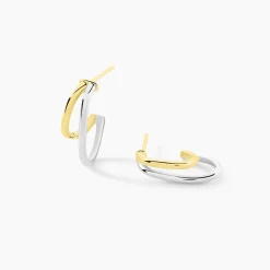 Histoire d'Or Créoles Perfect Match Argent Bicolore Outlet