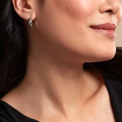 Histoire d'Or Créoles Piana Argent Blanc New