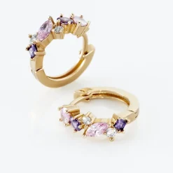 Histoire d'Or Créoles Plaqué Or Eliina Oxyde De Zirconium Sale