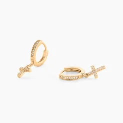 Histoire d'Or Créoles Plaqué Or Jaune Jenny Oxydes De Zirconium Discount