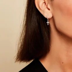 Histoire d'Or Créoles Plaqué Or Jaune Jenny Oxydes De Zirconium Discount