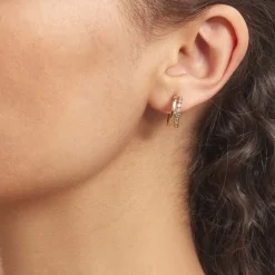 Histoire d'Or Créoles Plaqué Or Jaune Par Oxyde De Zirconium Best