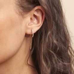 Histoire d'Or Créoles Plaqué Or Leinhard Oxydes De Zirconium Hot