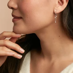 Histoire d'Or Créoles Polka Argent Blanc Discount